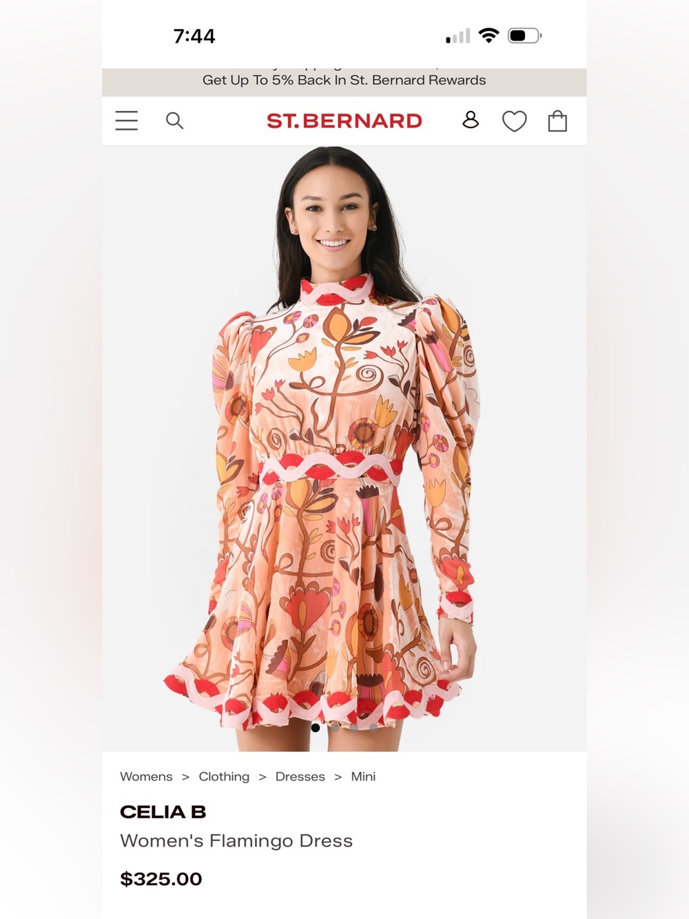 CeliaB Flamingo Dress in Pink and Orange - Picture 6 of 6